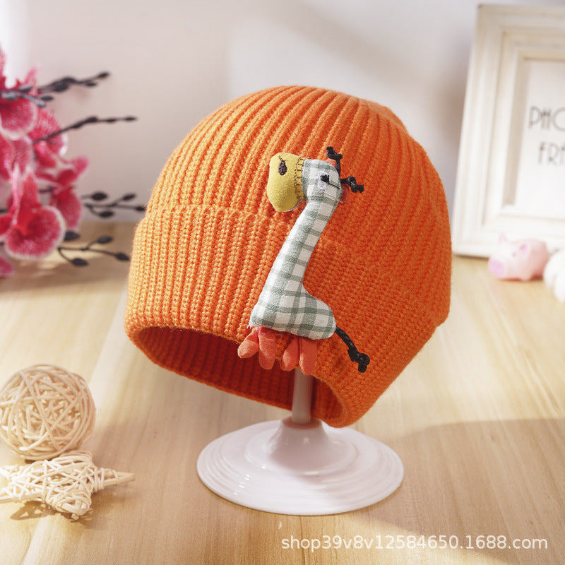 Wholesale Cashmere Kids Giraffe Cute Knitted Hat